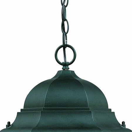 HOMEROOTS 18.5 x 12.25 x 12.25 in. Richmond 3-Light Matte Black Hanging Light 398005